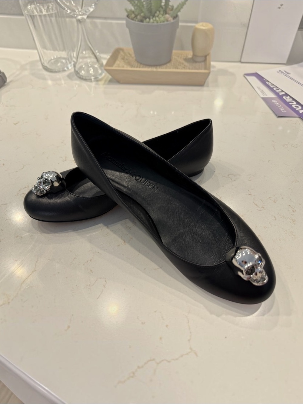 Alexander McQueen Skull Ballet Flats Black EU 38